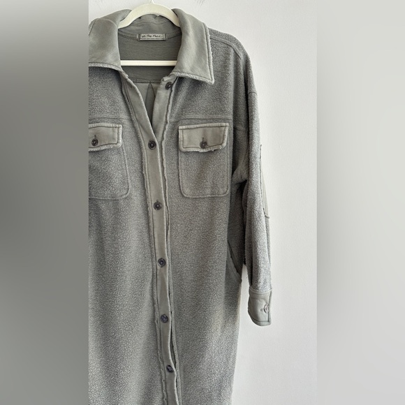 We The Free Ruby Oversized Shirt Jacket, Size XS, Olive Green - Picture 15 of 16